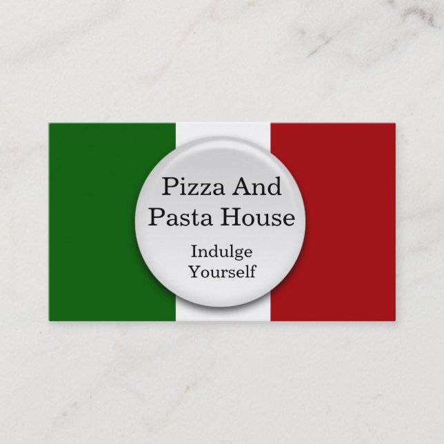 Italienische Restaurantgewerbe-Karten Visitenkarte (Vorderseite)