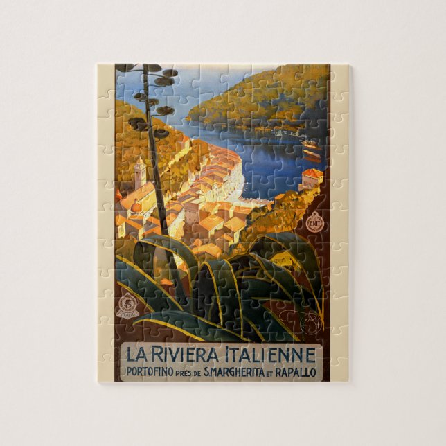 Italienische Riviera Europa Italien Reiseplakat (Vertikal)