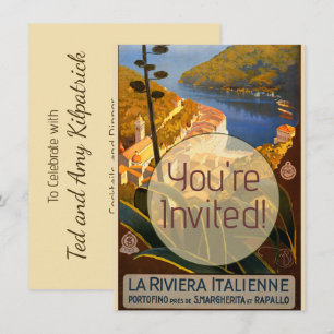 Italienische Riviera Europa Italien Reiseplakat Einladung