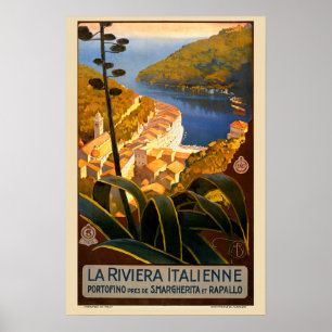 Italienische Riviera Europa Italien Reiseplakat Poster