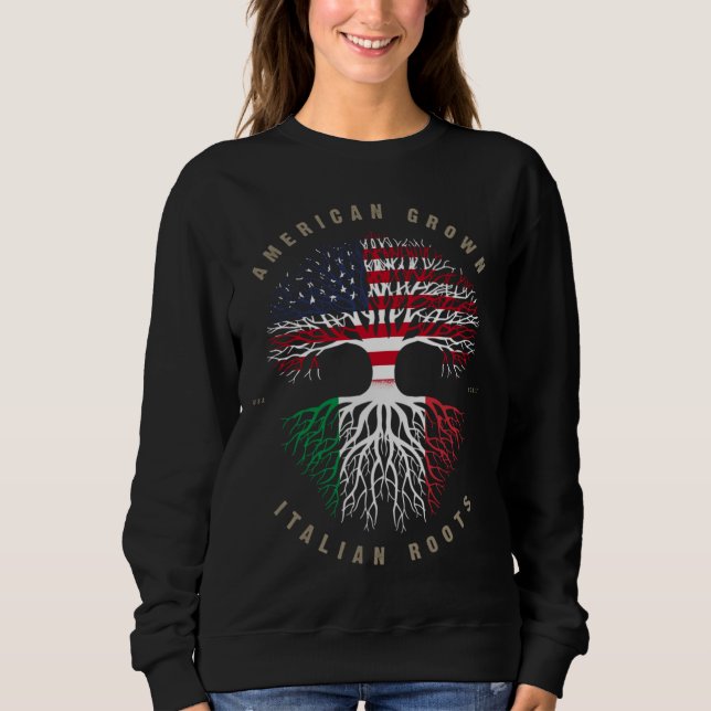 Italienische Roots-Flagge Sweatshirt (Vorderseite)