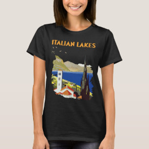 Italienische Seen Dorf Szenische Reise T-Shirt