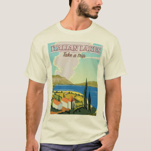 Italienische Seen Vintage-Reiseposter T-Shirt