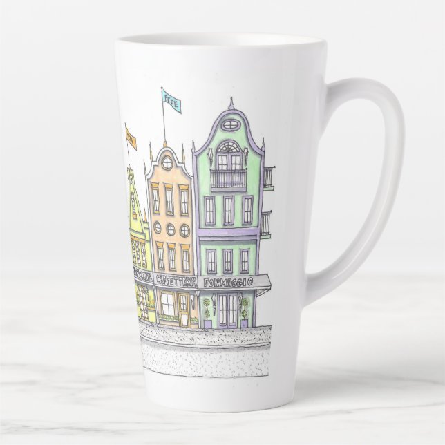 Italienische Shops Große Latte Tasse (Rechts)