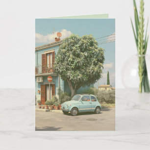 Italienische Sommerstraße im Vintage-Stil Karte