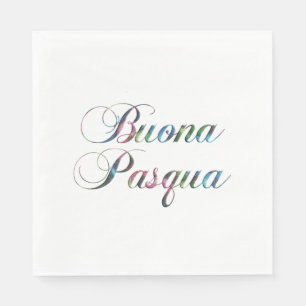Italienische Sprache glücklich Ostern Buona Pasqu Serviette