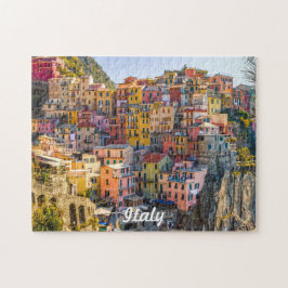 Italienische Stadt im Mittelmeer-Puzzle