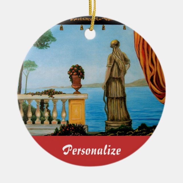 Italienische Statue-Verzierung Keramik Ornament (Vorne)