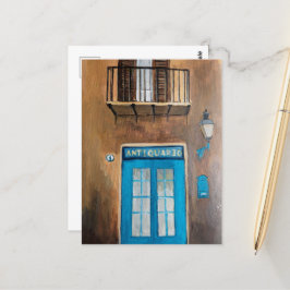 Italienische Straße | Sizilien | Reisen | Tür Postkarte