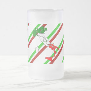 Italienische Streifenflagge Mattglas Bierglas