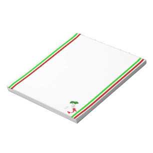 Italienische Streifenflagge Notizblock