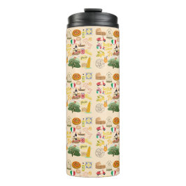 Italienische Symbole Reisende lieben Thermal Tumbl Thermosbecher
