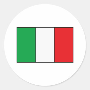 Italienische T - Shirt und Geschenke unter der Fla Runder Aufkleber