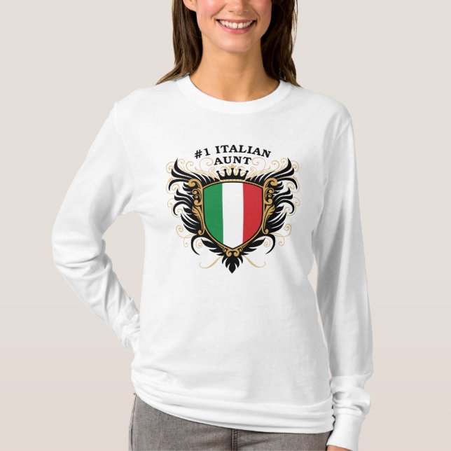 Italienische Tante der Nr.-eine T-Shirt (Vorderseite)