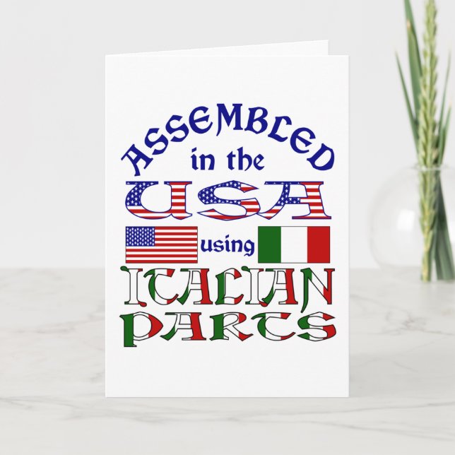 Italienische Teile Feiertagskarte (Vorderseite)