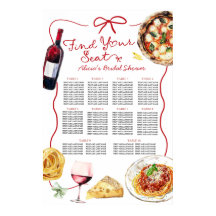 Italienische That's Amore Brautparty Sitzordnung