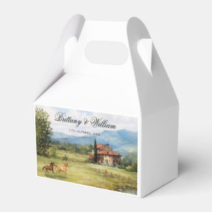 Italienische Toskana-Landschaft Hochzeit  Geschenkschachtel