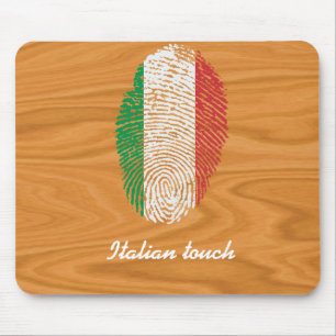 Italienische Touchfingerabdruckflagge Mousepad