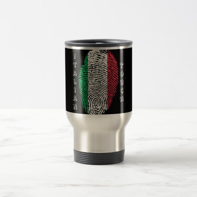Italienische Touchfingerabdruckflagge Reisebecher (Mittel)