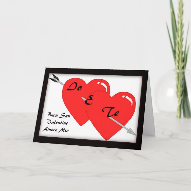 Italienische Valentinstag-Karte Feiertagskarte (Vorderseite)