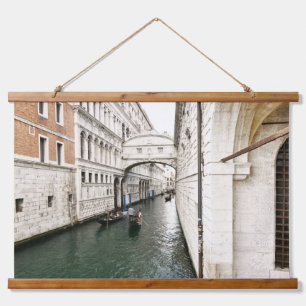 Italienische venezianische Meereslandschaft mit Go Wandteppich Mit Holzrahmen