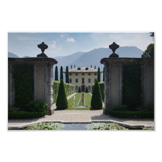 Italienische Villa - Comer See Fotodruck (Vorne)