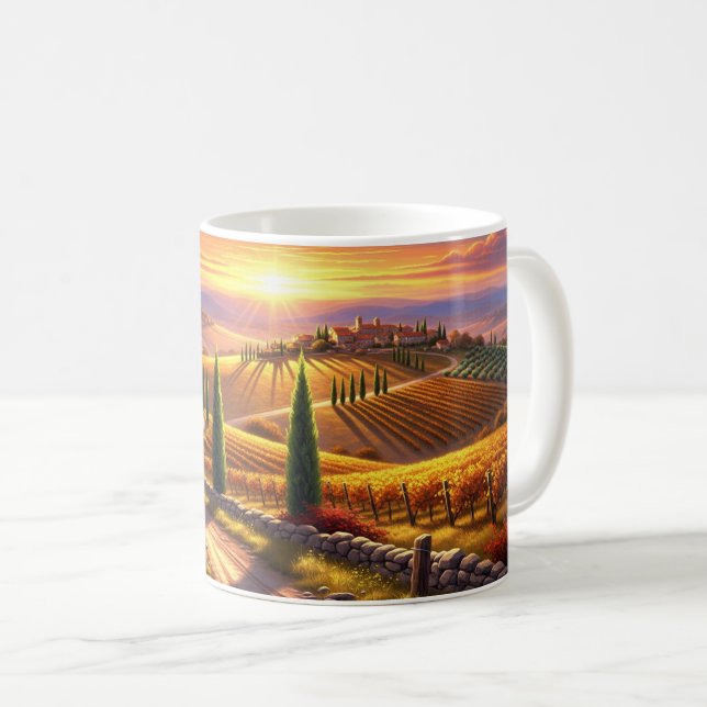 Italienische Villa Toskana Kaffeetasse (VorderseiteRechts)