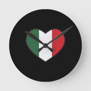 italienische Wanduhr. Italienisches Herz Runde Wanduhr