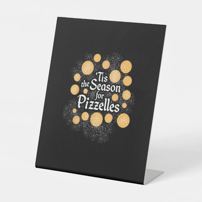 Italienische Weihnachten Die Jahreszeit für Pizzel Sockelschild (Vorderseite)