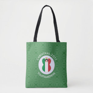 Italienische Weihnachtsflagge mit Engel Personaliz Tasche