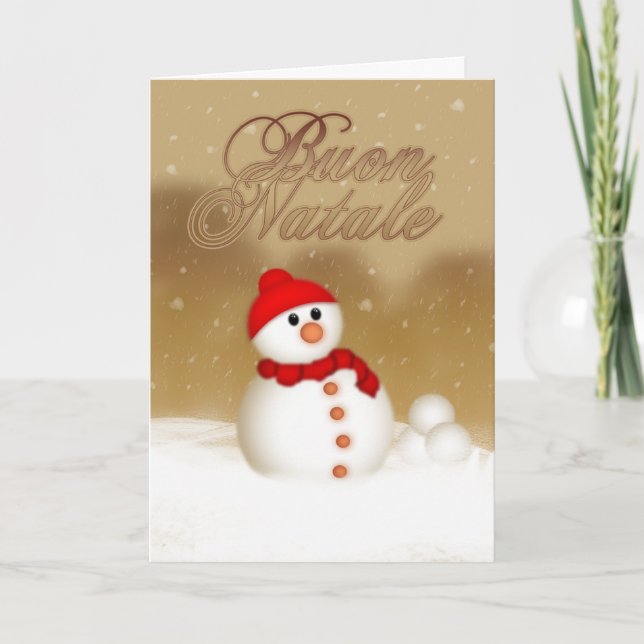 Italienische Weihnachtskarte - Buon Natale e Feiertagskarte (Vorderseite)