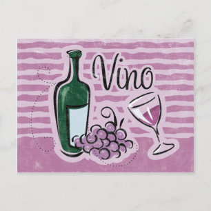 Italienische Weinkarte Postkarte
