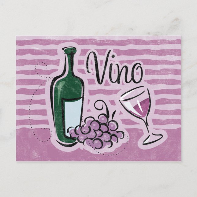 Italienische Weinkarte Postkarte (Vorderseite)