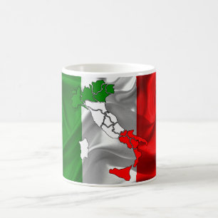 Italienische wellenartig bewegende Flagge Kaffeetasse