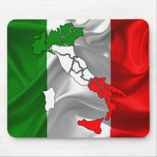Italienische wellenartig bewegende Flagge Mousepad