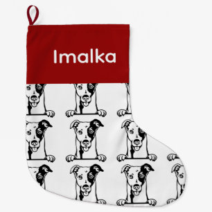 Italienische Windhund Hundsocken Maßgeschneiderte Großer Weihnachtsstrumpf