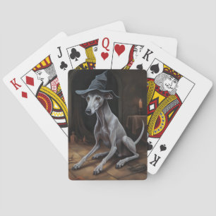 Italienische Windhund-Kürbisse Halloween Gruselig Spielkarten