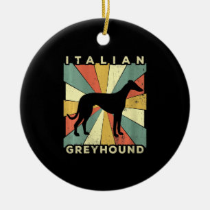 Italienische Windhunde-70er-Geschenk Keramik Ornament