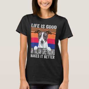 Italienische Windhunde machen Ihr Leben gut Vintag T-Shirt