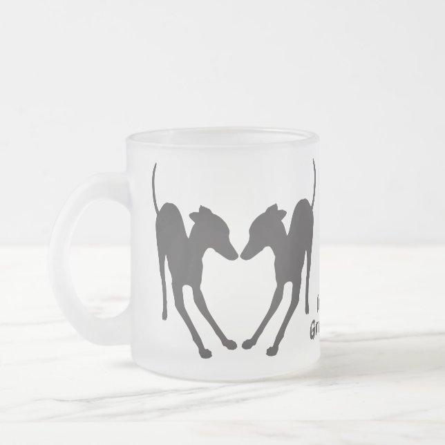 Italienische Windhunde Mattglastasse (Links)