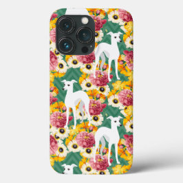 Italienische Windhunde oder Windhunde mit Blume Case-Mate iPhone Hülle