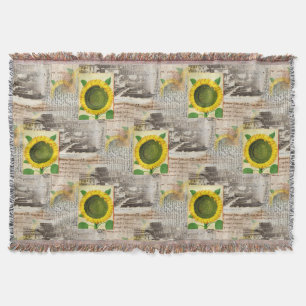 Italienische Wurfs-Decke Sonnenblume-alte Roms Decke