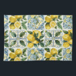 Italienische Zitronen und Tiles La Dolce Vita Must Geschirrtuch<br><div class="desc">Italienische Zitronen und Tiles La Dolce Vita Muster</div>