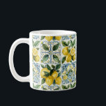 Italienische Zitronen und Tiles La Dolce Vita Must Kaffeetasse<br><div class="desc">Italienische Zitronen und Tiles La Dolce Vita Muster</div>