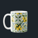 Italienische Zitronen und Tiles La Dolce Vita Must Kaffeetasse<br><div class="desc">Italienische Zitronen und Tiles La Dolce Vita Muster</div>