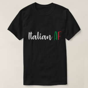 Italienischer AF Lustiger Flagge Italiens Herkunft T-Shirt