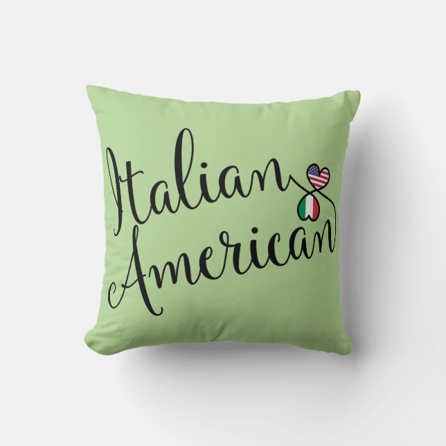 Italienischer Amerikaner Entwined Hearts Kissen (Vorderseite)