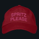 Italienischer Aperol Spritz Funny Zitat Rosa roter Bestickte Baseballkappe<br><div class="desc">Erhöhen Sie Ihren Sommerstil mit diesem spielerischen "Spritz Bitte" Hut, perfekt für Liebhaber von Aperol Spritz und Aperitivo Kultur. Dieser trendige, bestickte Hut in kräftig roter Farbe verleiht jeder lässigen Ausflug- oder Cocktailstunde eine lustige Drehung. Egal ob Sie sich am Strand entspannen, ein Party besuchen oder einfach gewollt haben, um...</div>