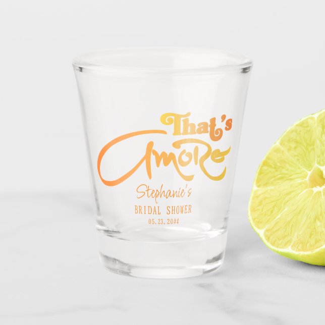 Italienischer Aperolcocktail - mehr Brautparty Schnapsglas (Vorderseite)
