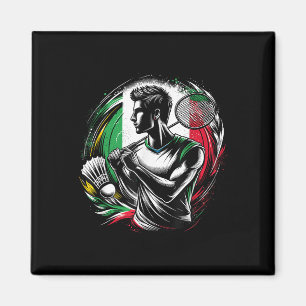 Italienischer Badminton Player Sportsman Athlete C Magnet